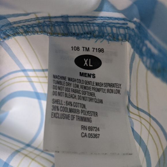 Columbia Men's Titanium Plaid Short Sleeve Button Down Untucked Shirt XL - Picture 2 of 6